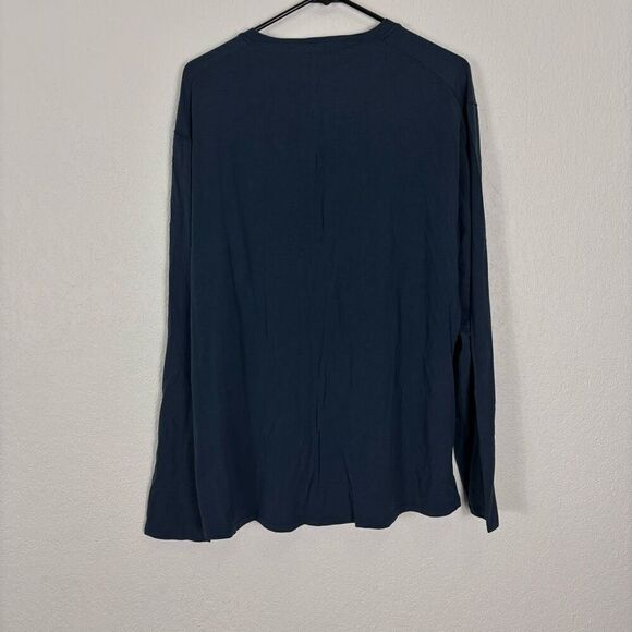 Lululemon Navy Blue Long Sleeve Henley Top - Picture 3 of 5